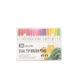 Kit Canetinhas Ponta Dupla 36 Cores Personalizado Kit Canetinhas Ponta Dupla 36 Cores Personalizado