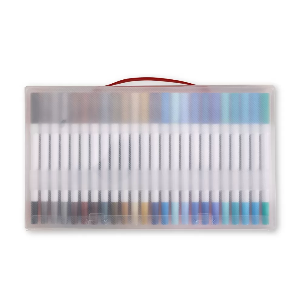 Kit Canetinhas Ponta Dupla 72 Cores Personalizado Kit Canetinhas Ponta Dupla 72 Cores Personalizado