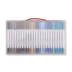 Kit Canetinhas Ponta Dupla 72 Cores Personalizado Kit Canetinhas Ponta Dupla 72 Cores Personalizado