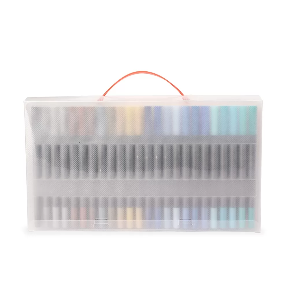 Kit Canetinhas Ponta Dupla 72 Cores Personalizado