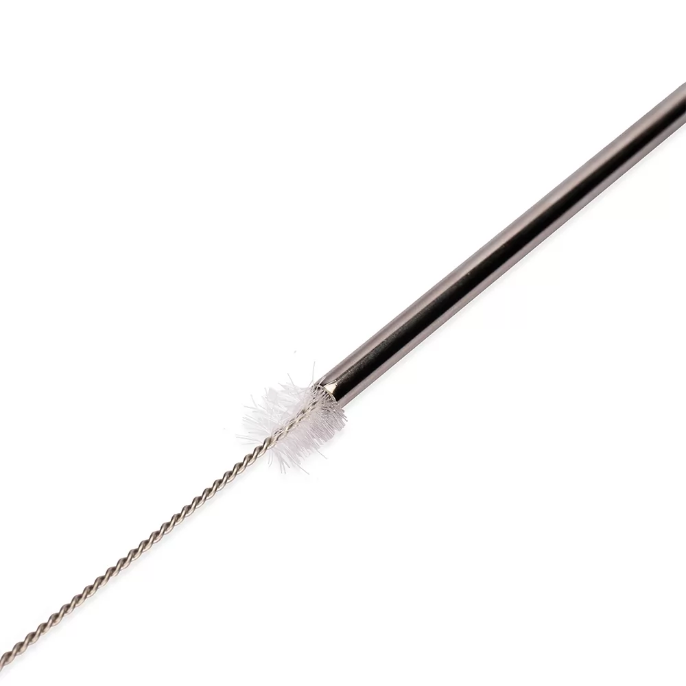 Kit Canudo Inox com Escova de Limpeza Personalizado