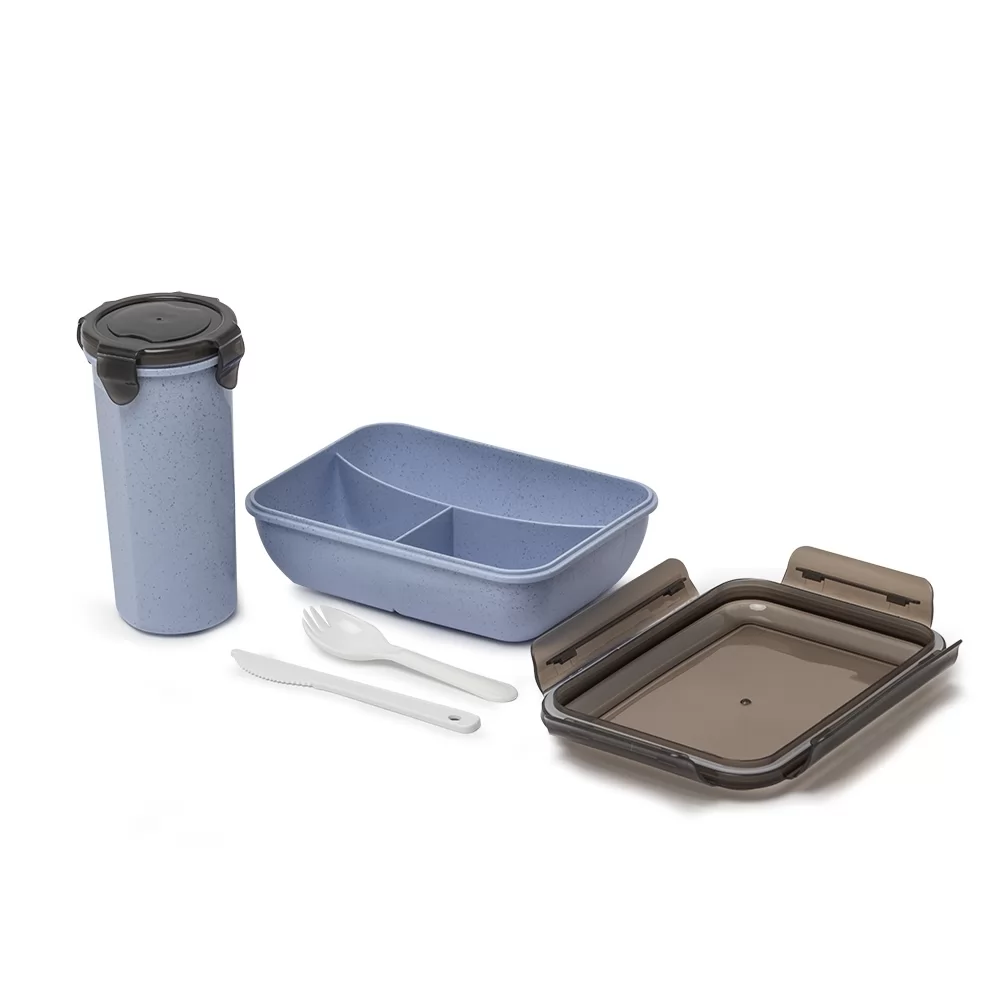 Kit Copo e Marmita Fibra de Bambu Personalizado