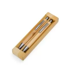 Kit Ecológico Caneta e Lapiseira Bambu Personalizado  Kit Ecológico Caneta e Lapiseira Bambu Personalizado