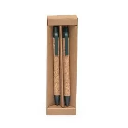 Kit Ecológico Caneta e Lapiseira Cortiça Personalizado
