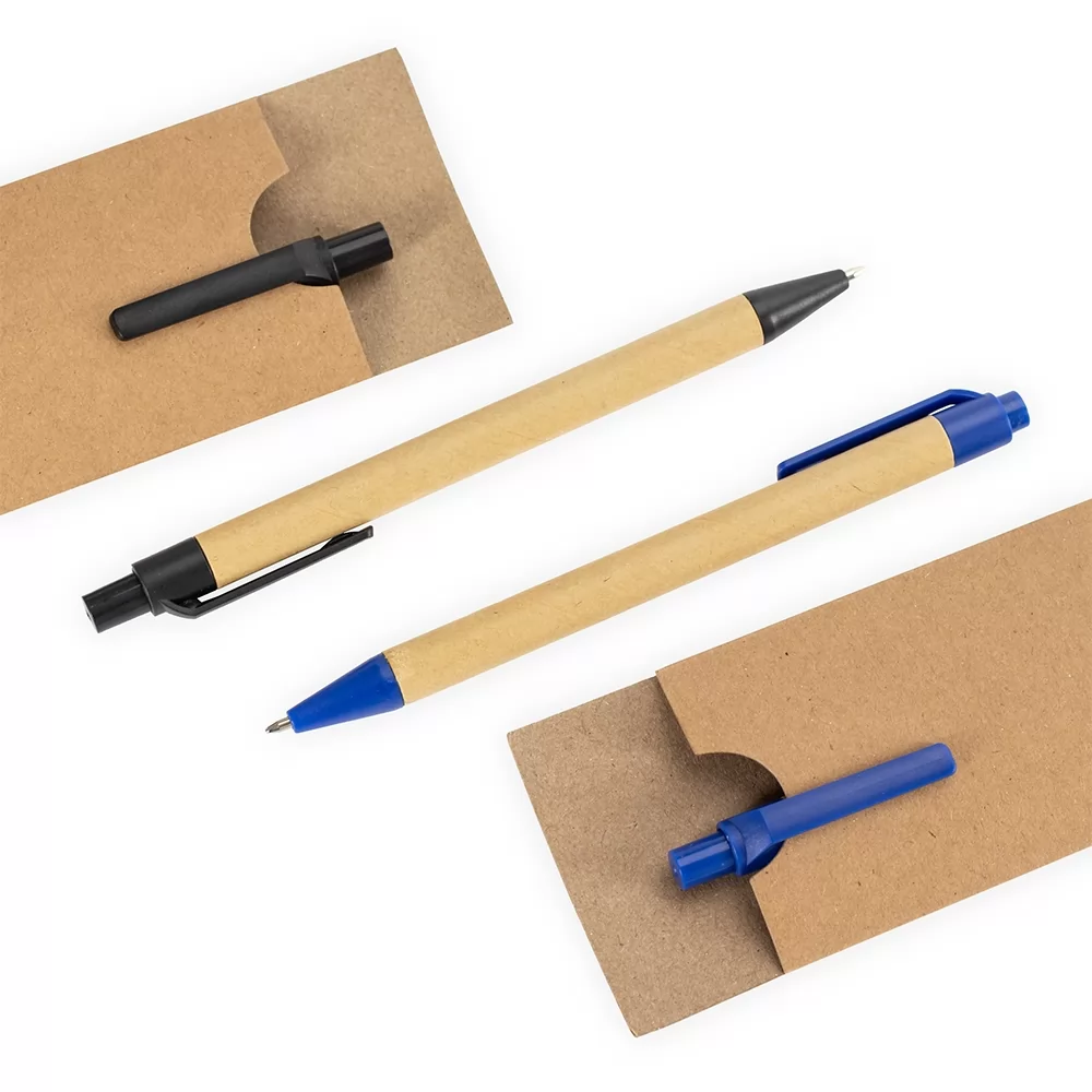 Kit Ecológico Caneta e Lapiseira Papelão Personalizado