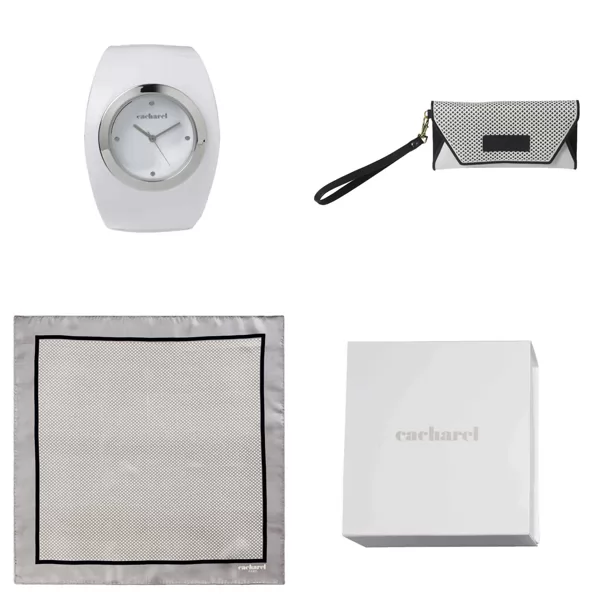 Kit Lenço, Bolsa e Relógio Premium Cacharel Personalizado