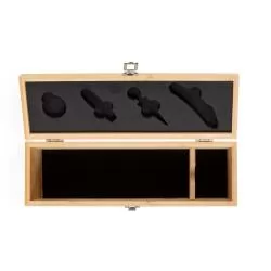 Kit Vinho Bambu 4 Peças Personalizado Kit Vinho Bambu 4 Peças Personalizado