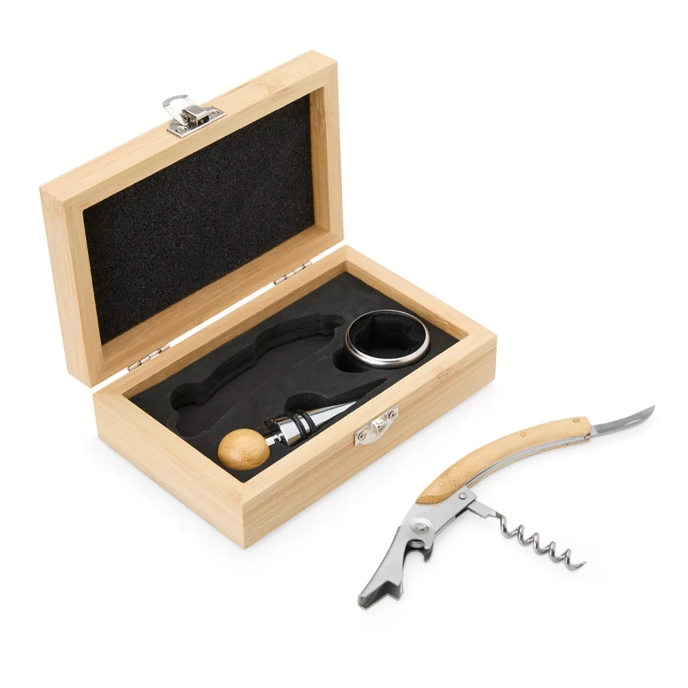 KIT VINHO DE BAMBU 3 PEÇAS Personalizado