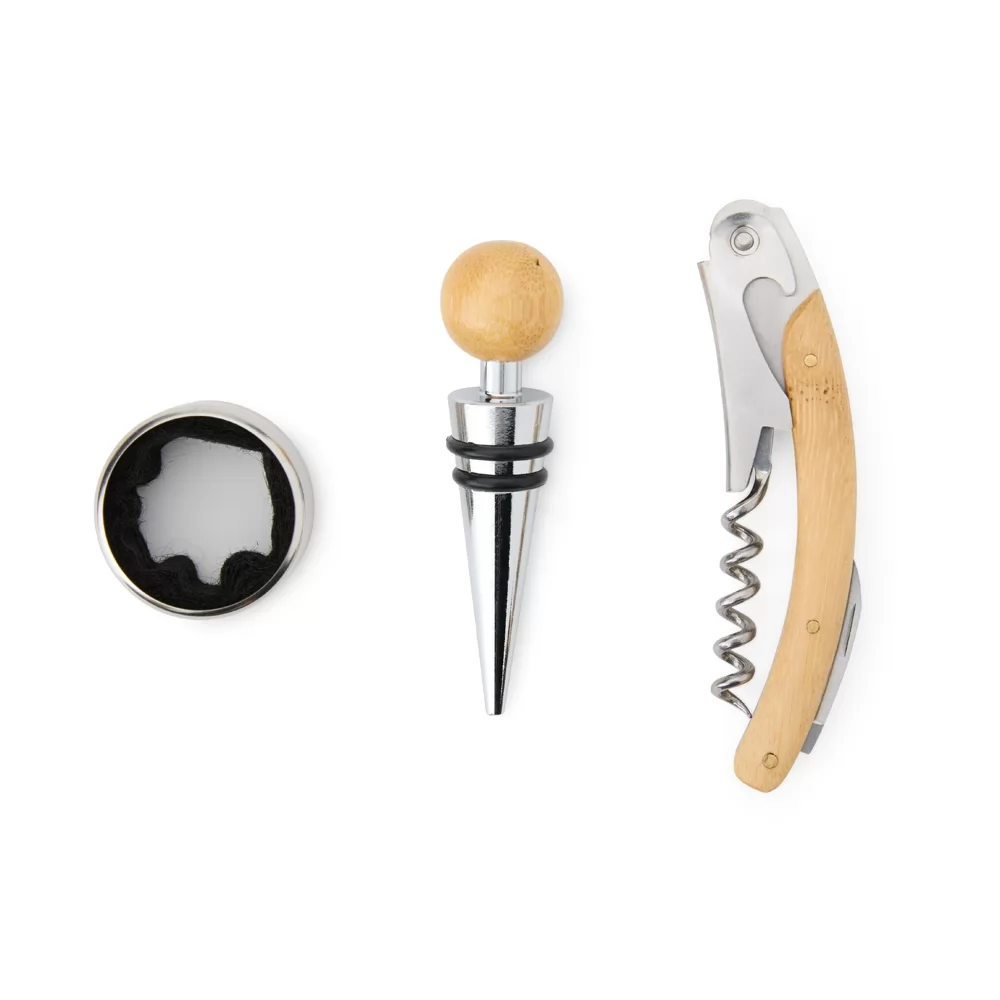 KIT VINHO DE BAMBU 3 PEÇAS Personalizado