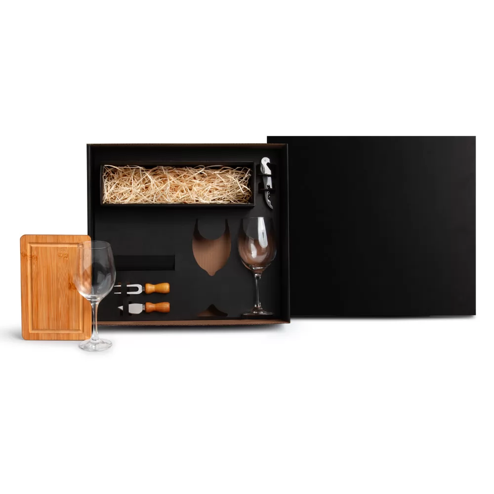 Kit Vinho e Queijo 6 Peças Personalizado