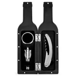 Kit Vinho Garrafa 3 Peças Personalizado  Kit Vinho Garrafa 3 Peças Personalizado