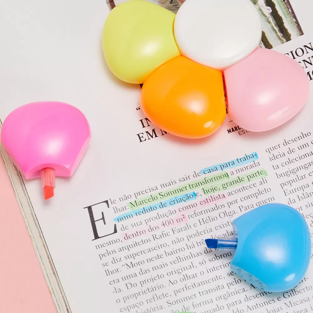 Marca Texto Flor Personalizada