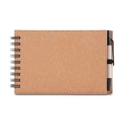 Mini Bloco de Anotações com Caneta e Capa em Papelão Personalizado Mini Bloco de Anotações com Caneta e Capa em Papelão Personalizado