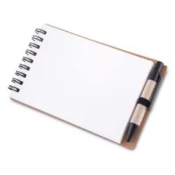Mini Bloco de Anotações com Caneta e Capa em Papelão Personalizado