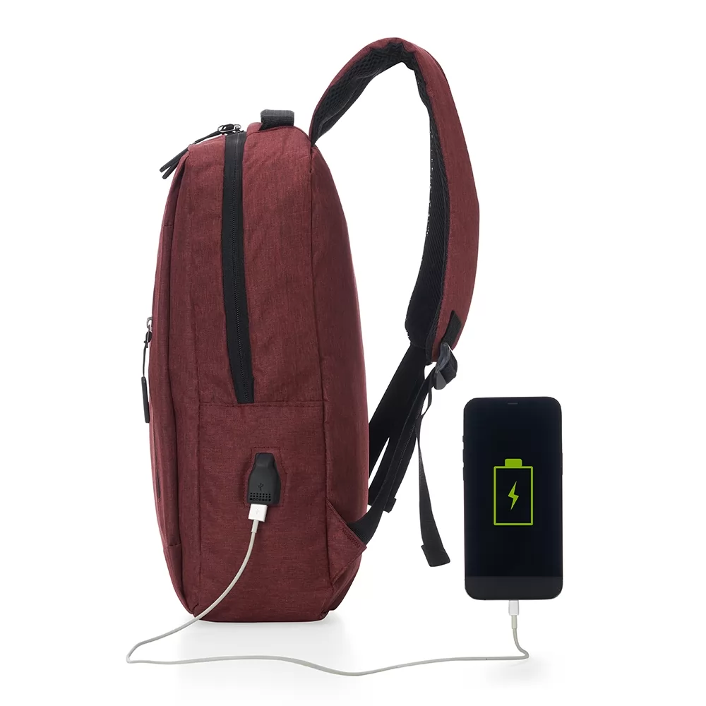 Mochila de Nylon USB 18L Personalizada