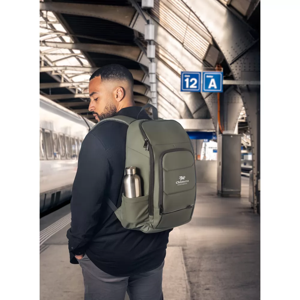 Mochila para notebook em poliéster reciclado (100% rPET) Personalizada