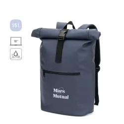 Mochila Roll Up em Poliéster Reciclado Personalizada