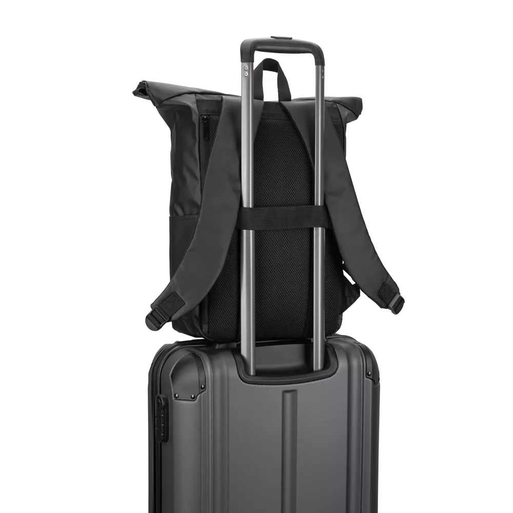 Mochila Roll Up em Poliéster Reciclado Personalizada