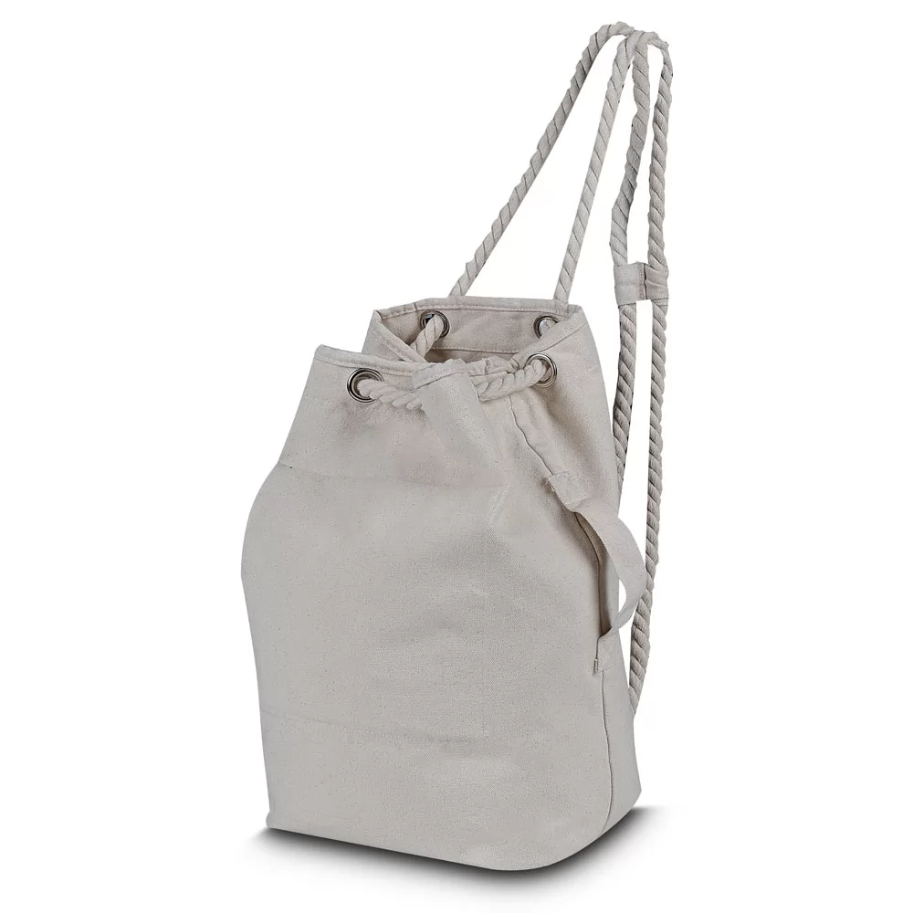 Mochila Saco em Algodão Cru Personalizada
