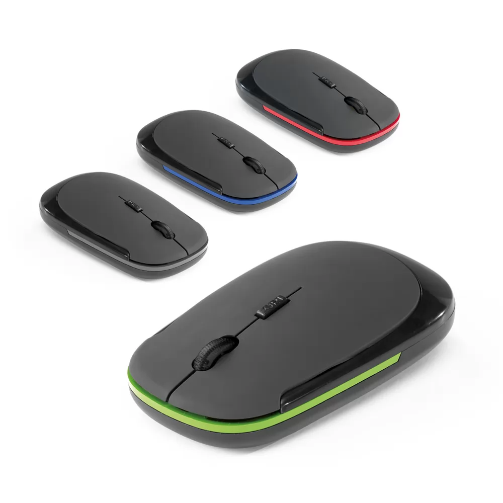 Mouse wireless em ABS 100% reciclado Personalizado