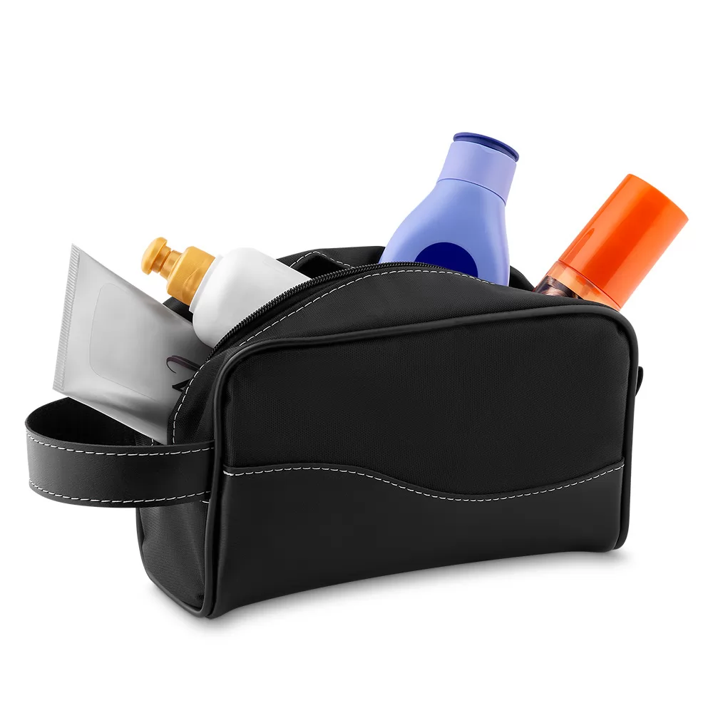 Necessaire em couro sintético e nylon Personalizado