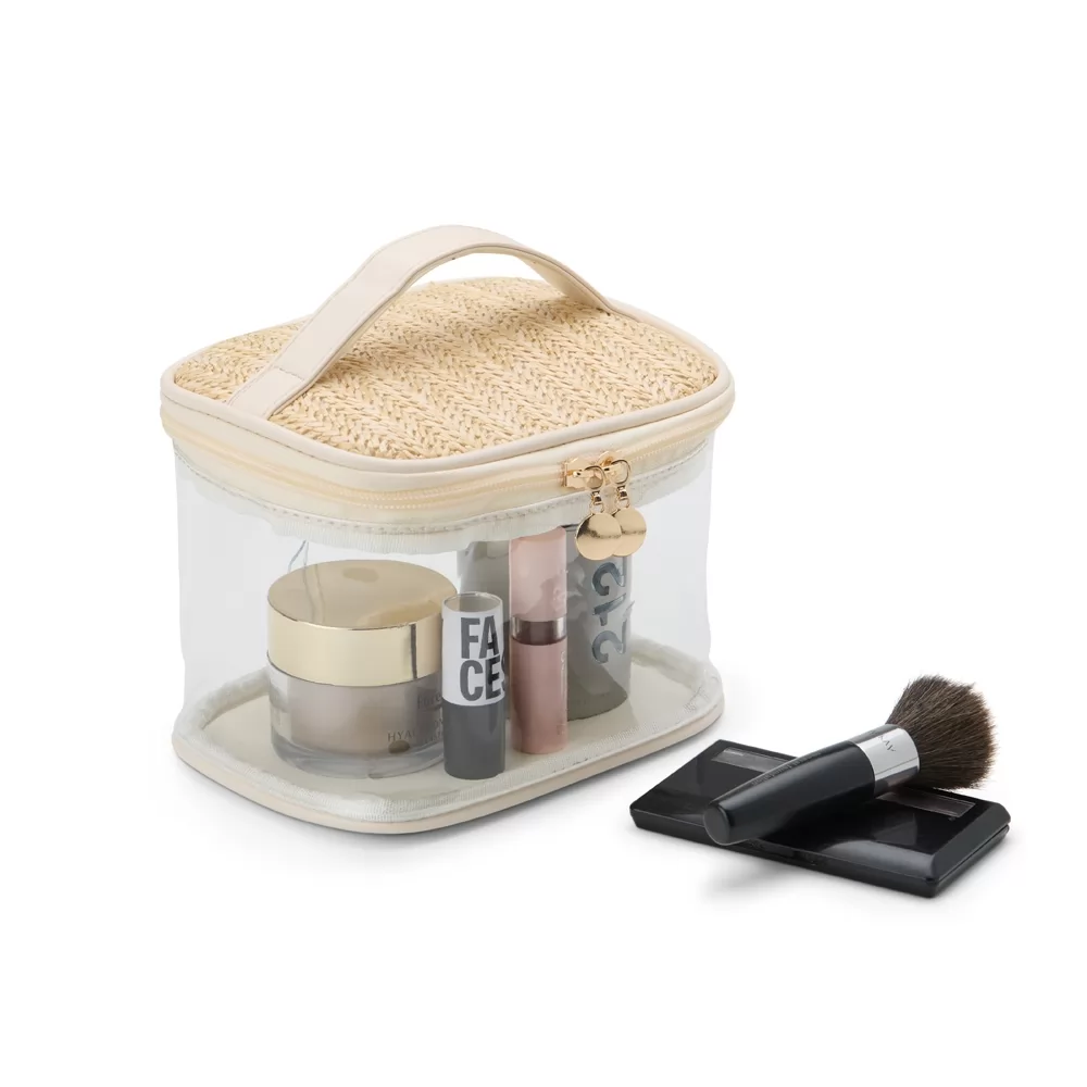 Nécessaire Pvc e Palha Personalizado