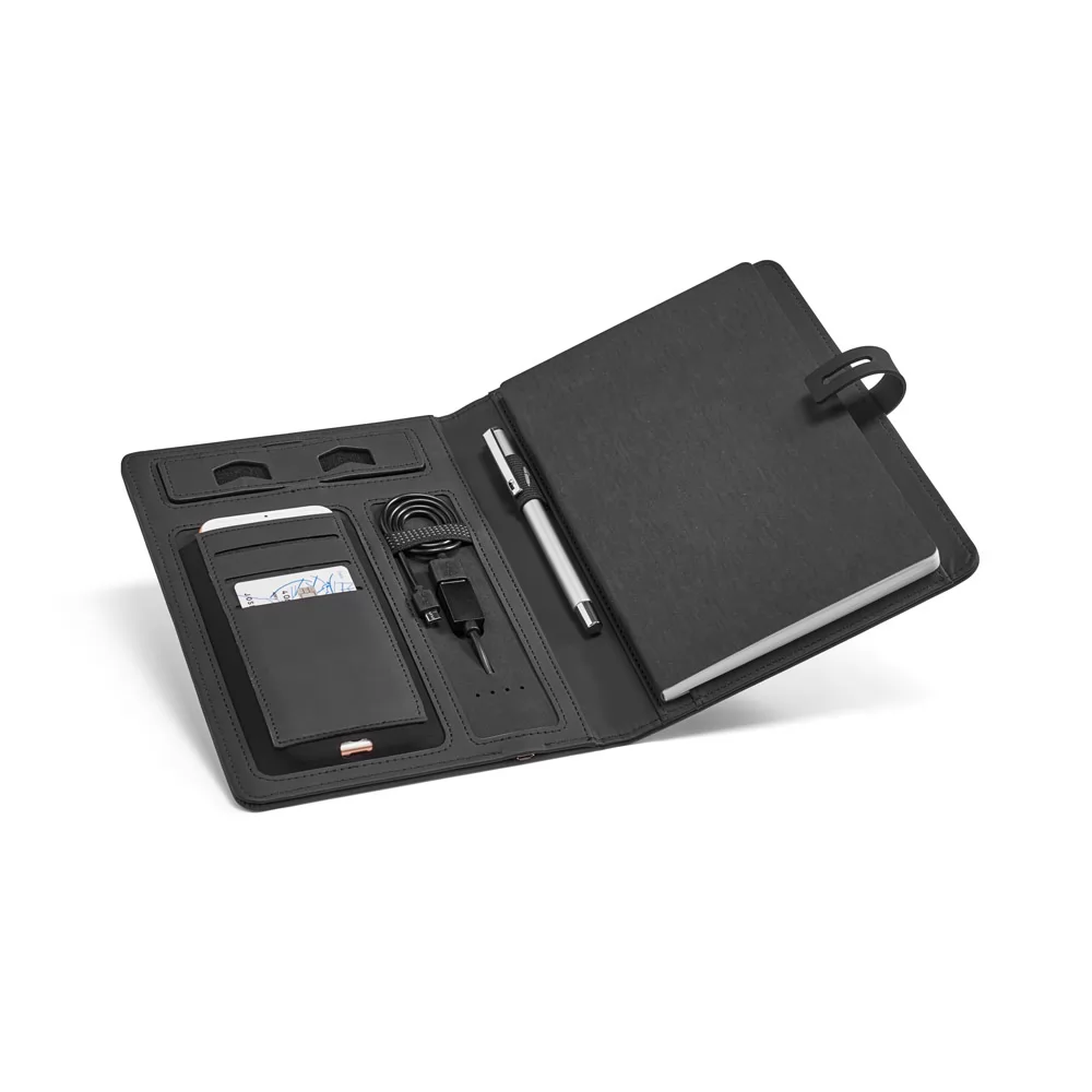 Pasta A5 com Carregador Portátil Personalizada