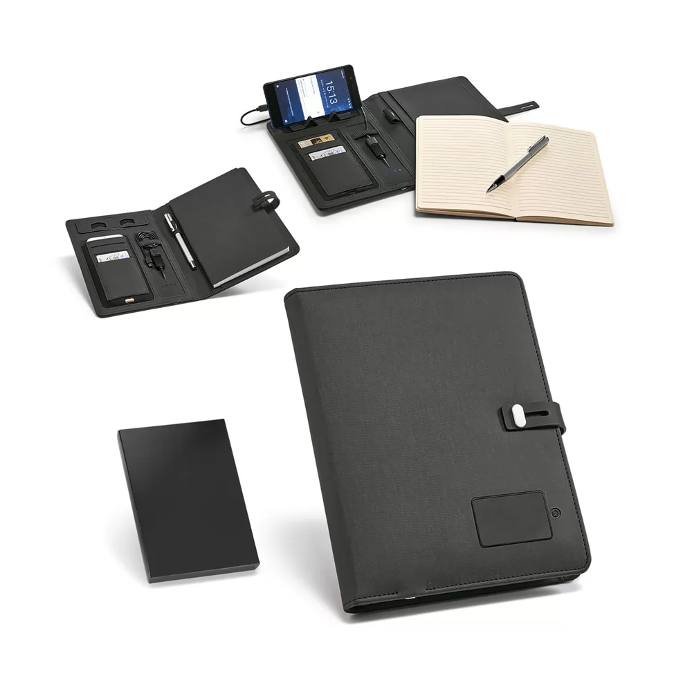 Pasta A5 com Carregador Portátil Personalizada