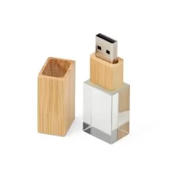 Pen Drive Bambu Cristal 16gb Personalizado 