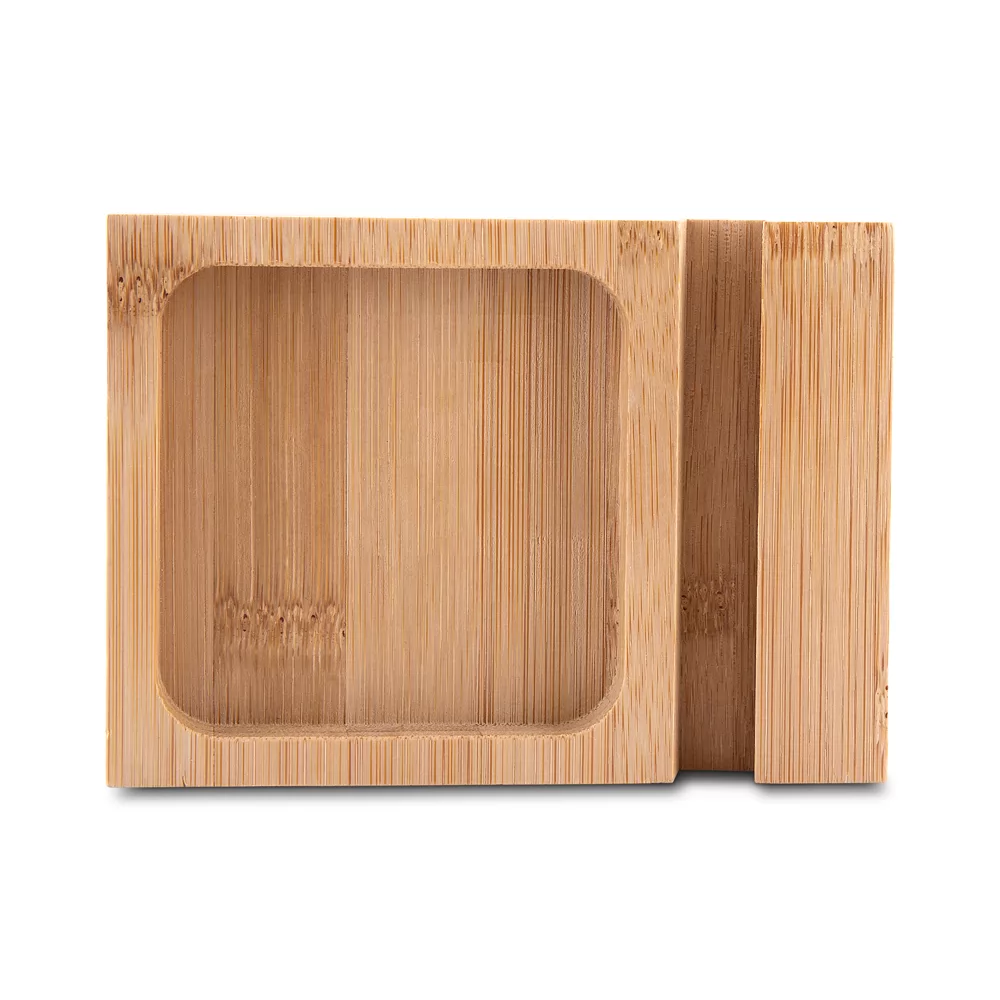 Porta Canetas e Celular de Feltro e Bambu Personalizada