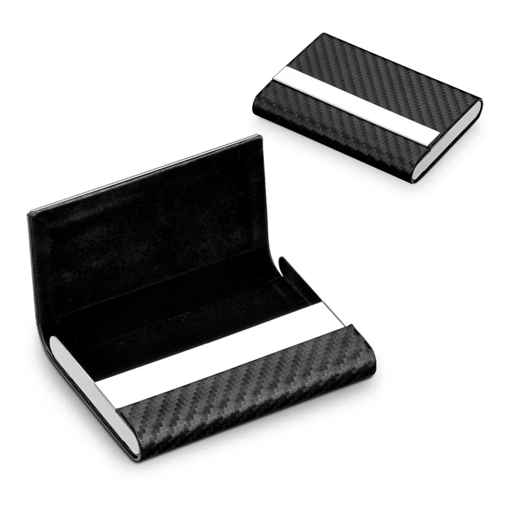 Porta cartões de Metal com Couro Personalizada