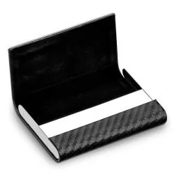 Porta cartões de Metal com Couro Personalizada