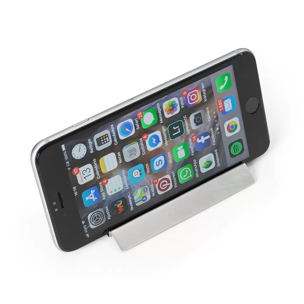 Porta Celular Inox Personalizada