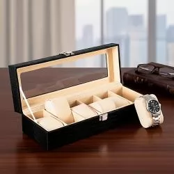 Porta-Relógios com 6 Divisórias Personalizados