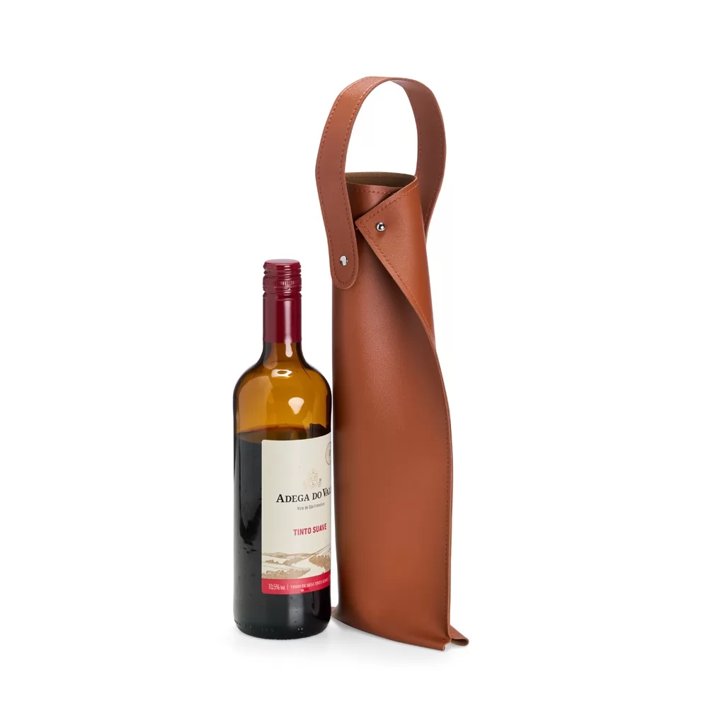 PORTA VINHO EM PU Personalizada