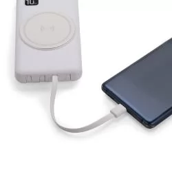 Power Bank 10.000mAh com Carregamento via Indução ou via Cabo Personalizado Power Bank 10.000mAh com Carregamento via Indução ou via Cabo Personalizado