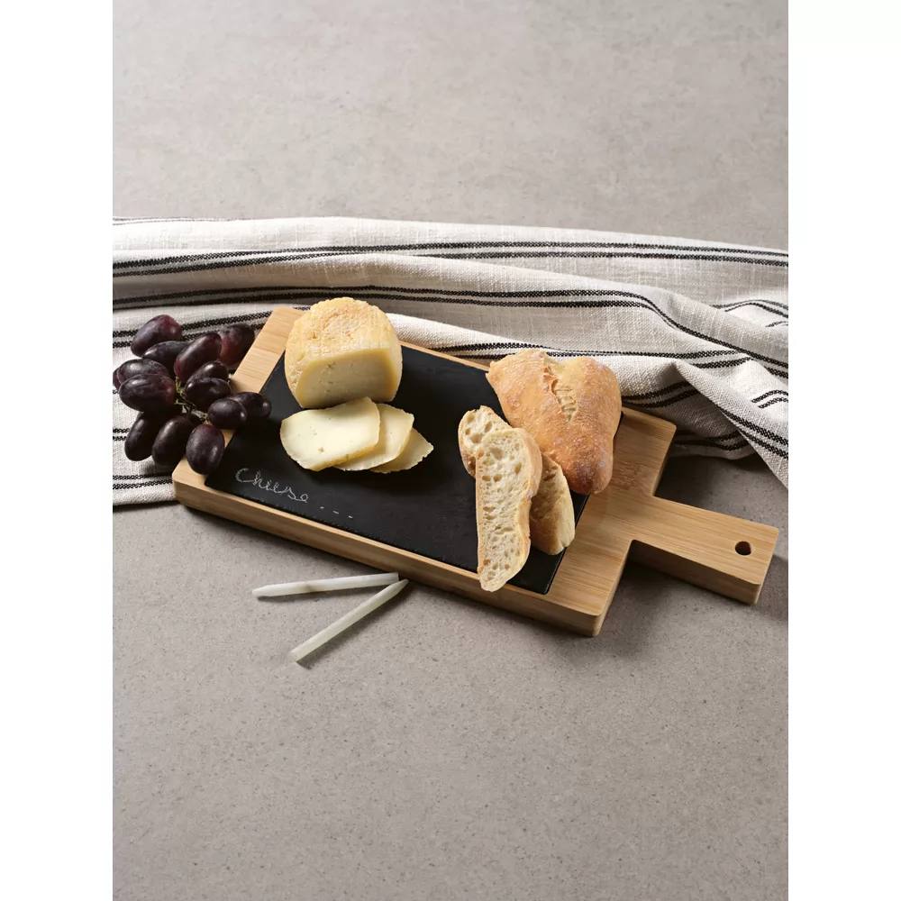 Quadro com ardósia em bambu e 2 gizes inclusos Personalizado