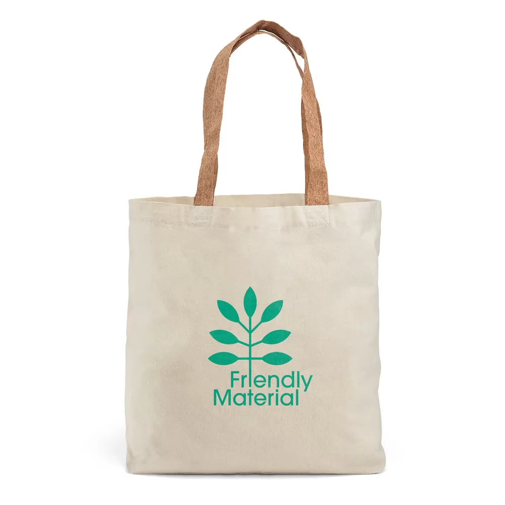 Sacola. 100% algodão Alça Cortiça Personalizado