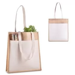 Sacola 100% Algodão Com Juta Personalizada 