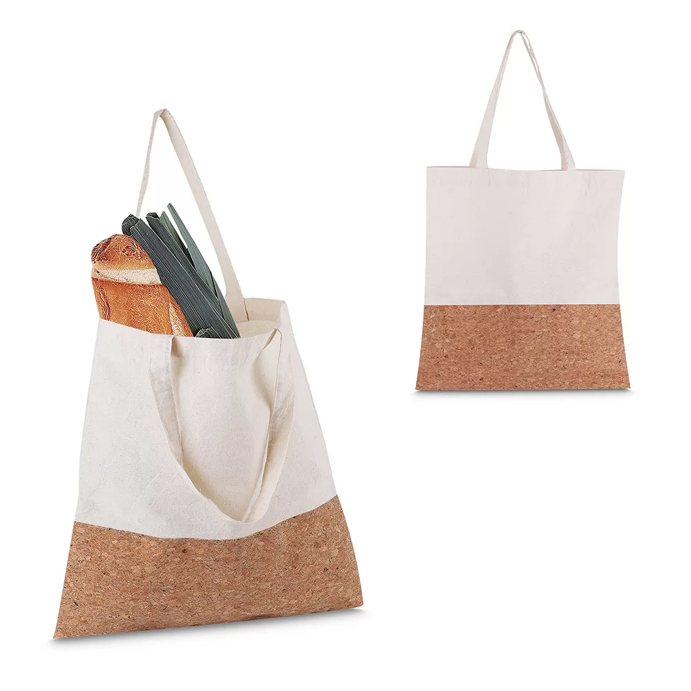 Sacola em Algodão 140g/m² e Cortiça (39x35cm) Personalizada