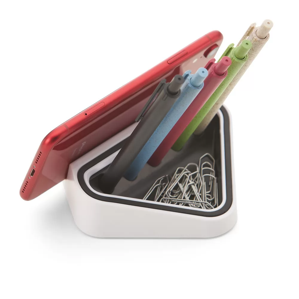 Suporte p/ telefone Celular, Porta lápis, Porta Clipes. Personalizado