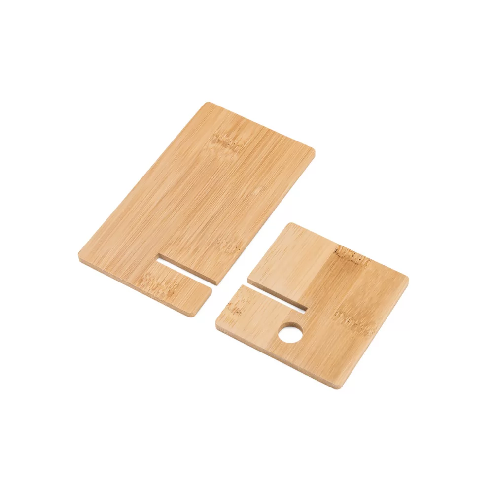 Suporte para Celular de Mesa em Bambu Personalizado