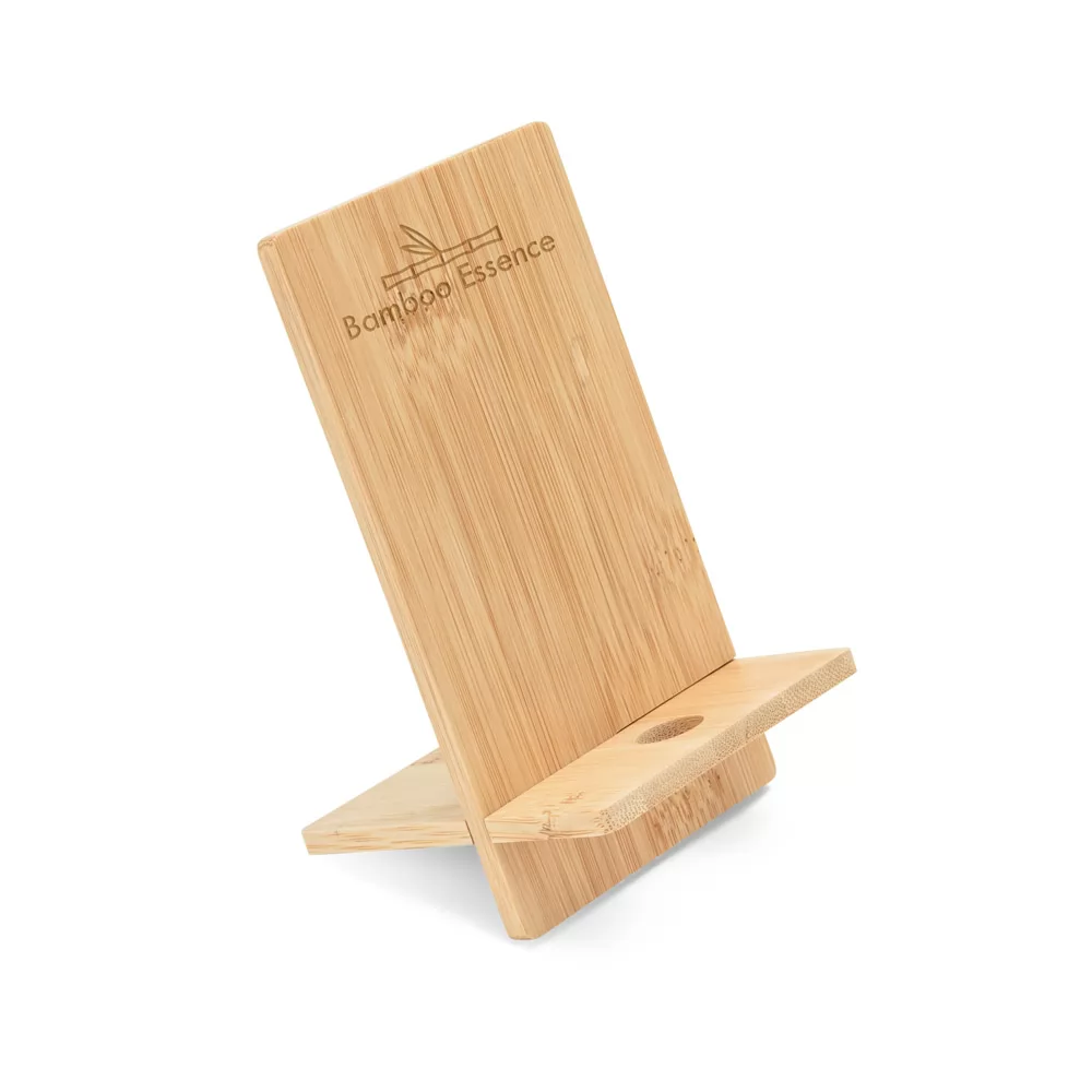 Suporte para Celular de Mesa em Bambu Personalizado