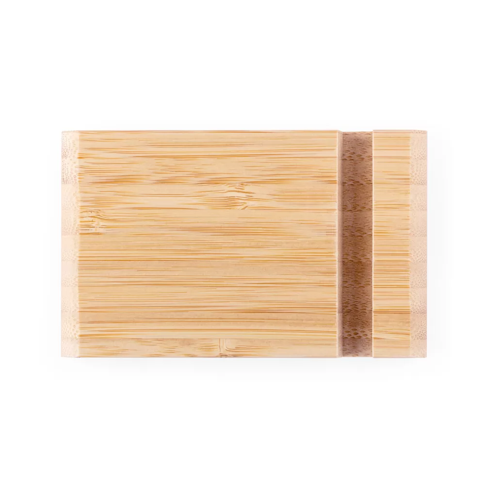 Suporte para Celular em Bambu com Duas Canaletas Personalizado